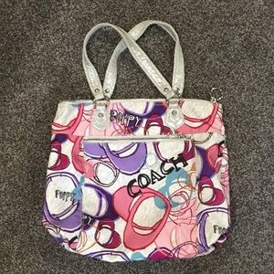 Authentic coach poppy tote